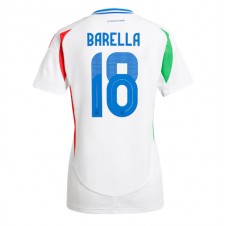 Italia Nicolo Barella #18 Bortedrakt Kvinner EM 2024 Kortermet